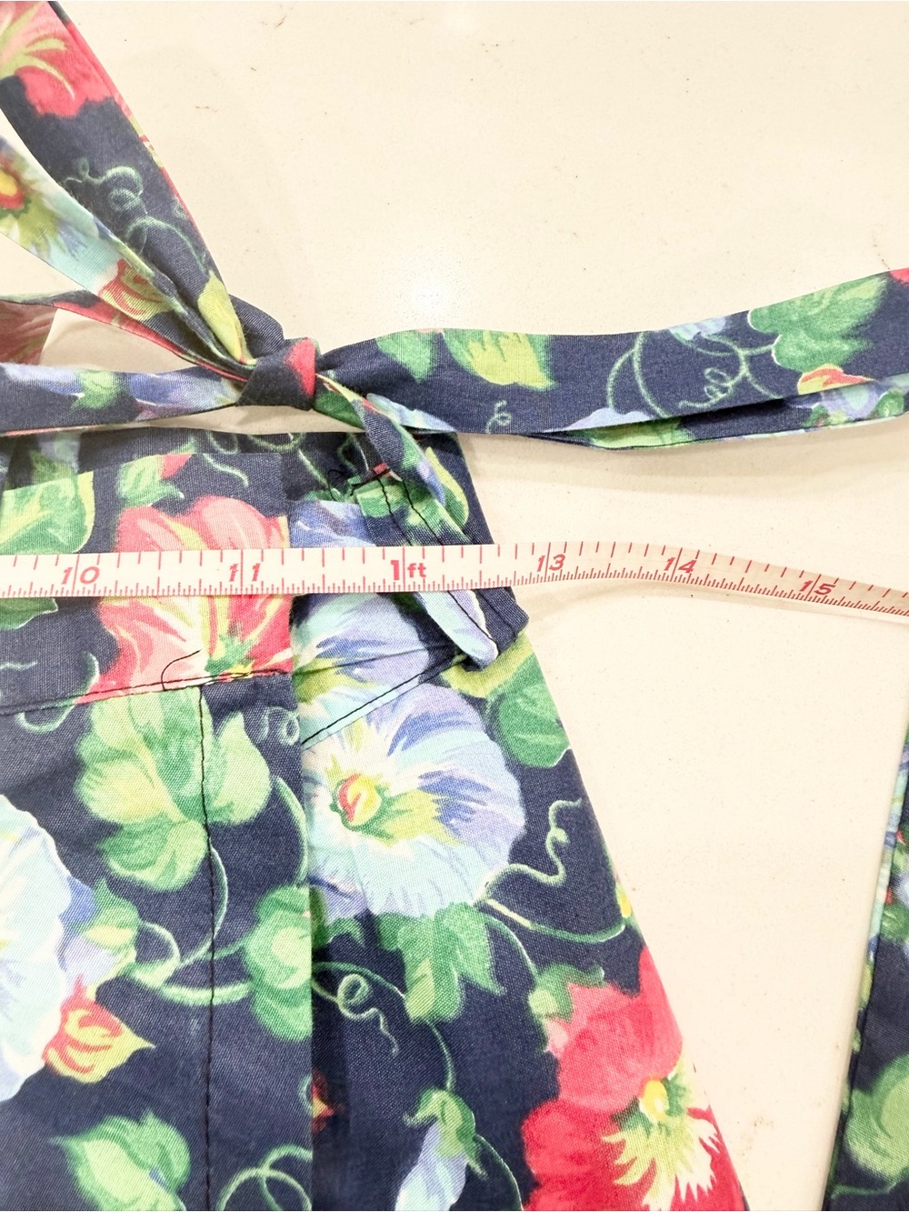 Vintage 80s Andrew McMullen Floral Wrap Maxi Skirt Made in USA Cottage Retro - Picture 5 of 7